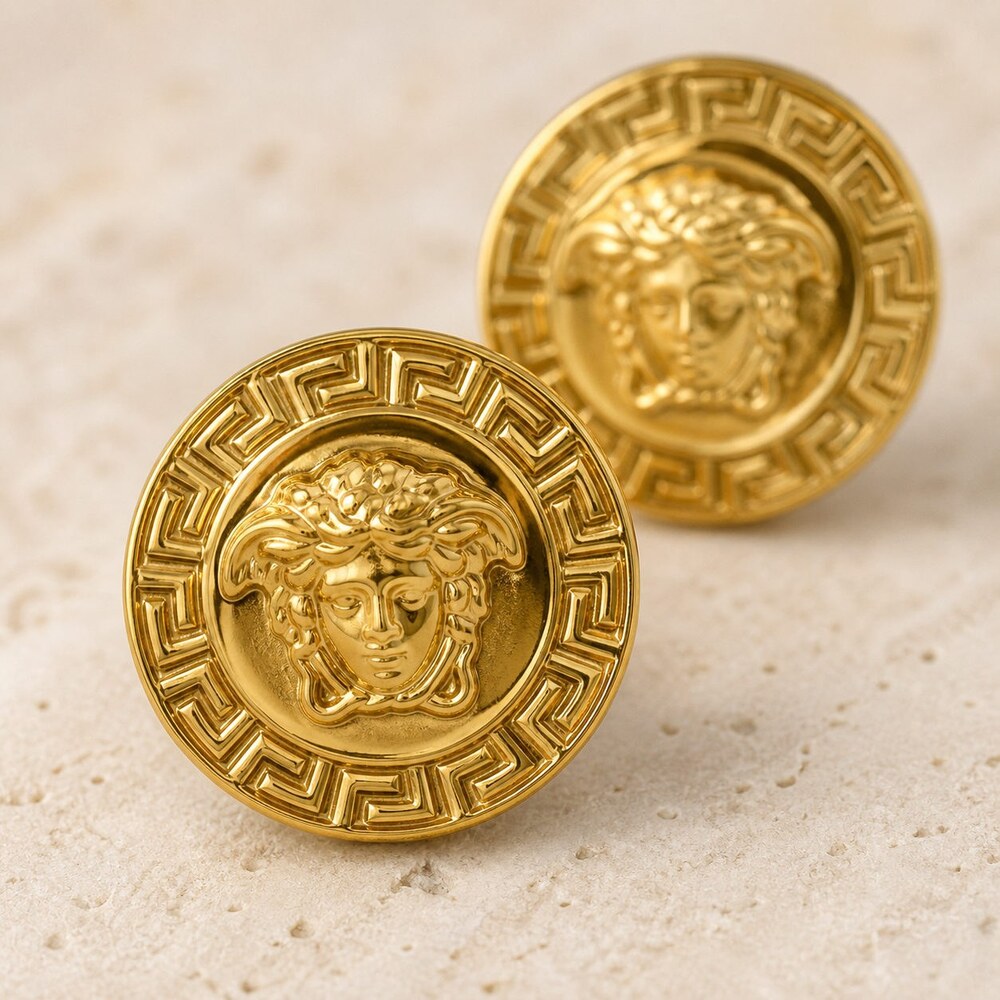 Versace Bold Statement Earrings Style 8 | New with Box - Picture 4 of 9